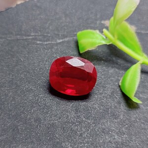 Rubí, la mejor oferta de Etsy: rubí rojo de Birmania natural de 18-20 quilates, piedra de corte ovalado certificada, 14 x 11 x 0,8 mm, transparente, maravillosa oferta, sin tratar ni calentar, GRM.