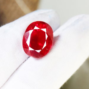 Rubí rojo de Birmania, facetado ovalado, 24,80 ct, certificado, 100 % natural, sin tratar ni calentar, brillante, piedra preciosa de corte ovalado para anillo FD2017