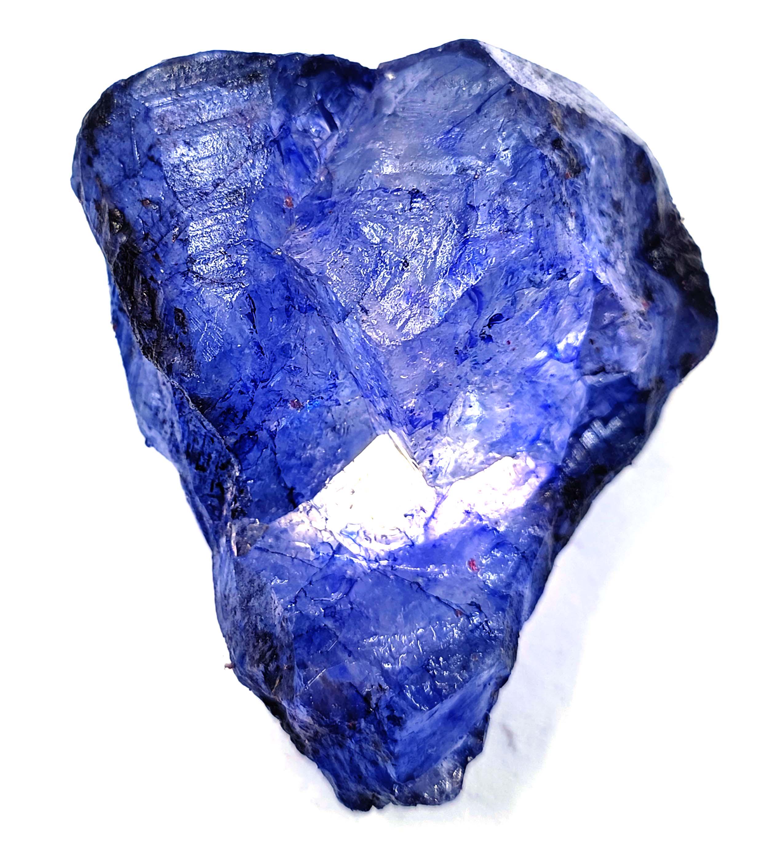 Saphir Bleu Naturel Brut - 20,77 Carats - Dimensions 13,40x12,78x12,36 Mm - Pierre Précieuse