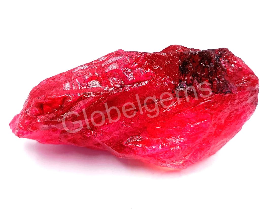 Red Ruby Rough Natural Semi-transparent Rough Stone 667.5 Ct Certified ...