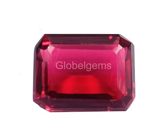 Rubino naturale certificato da 26,15 ct, pietra preziosa sfusa a forma di smeraldo, rubino rosso 4DSL