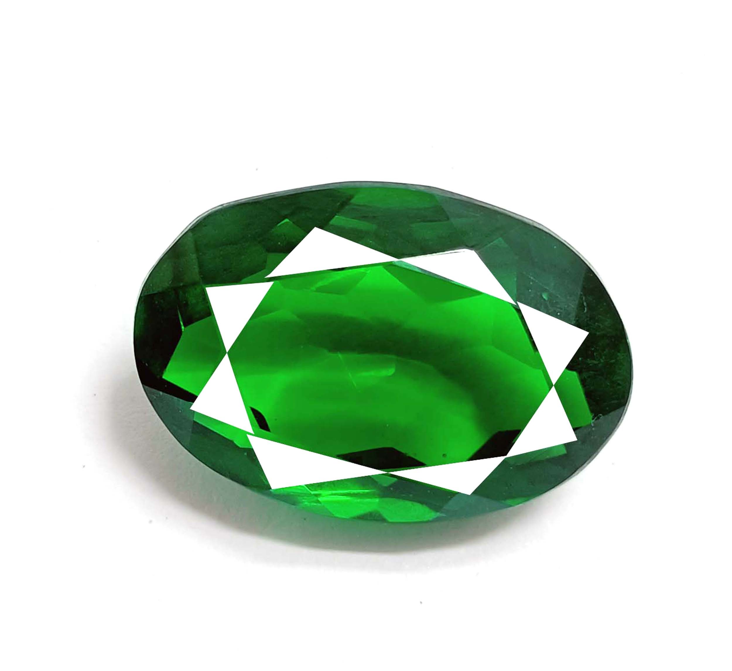Pierre précieuse en vrac taillée briolette ovale améthyste verte