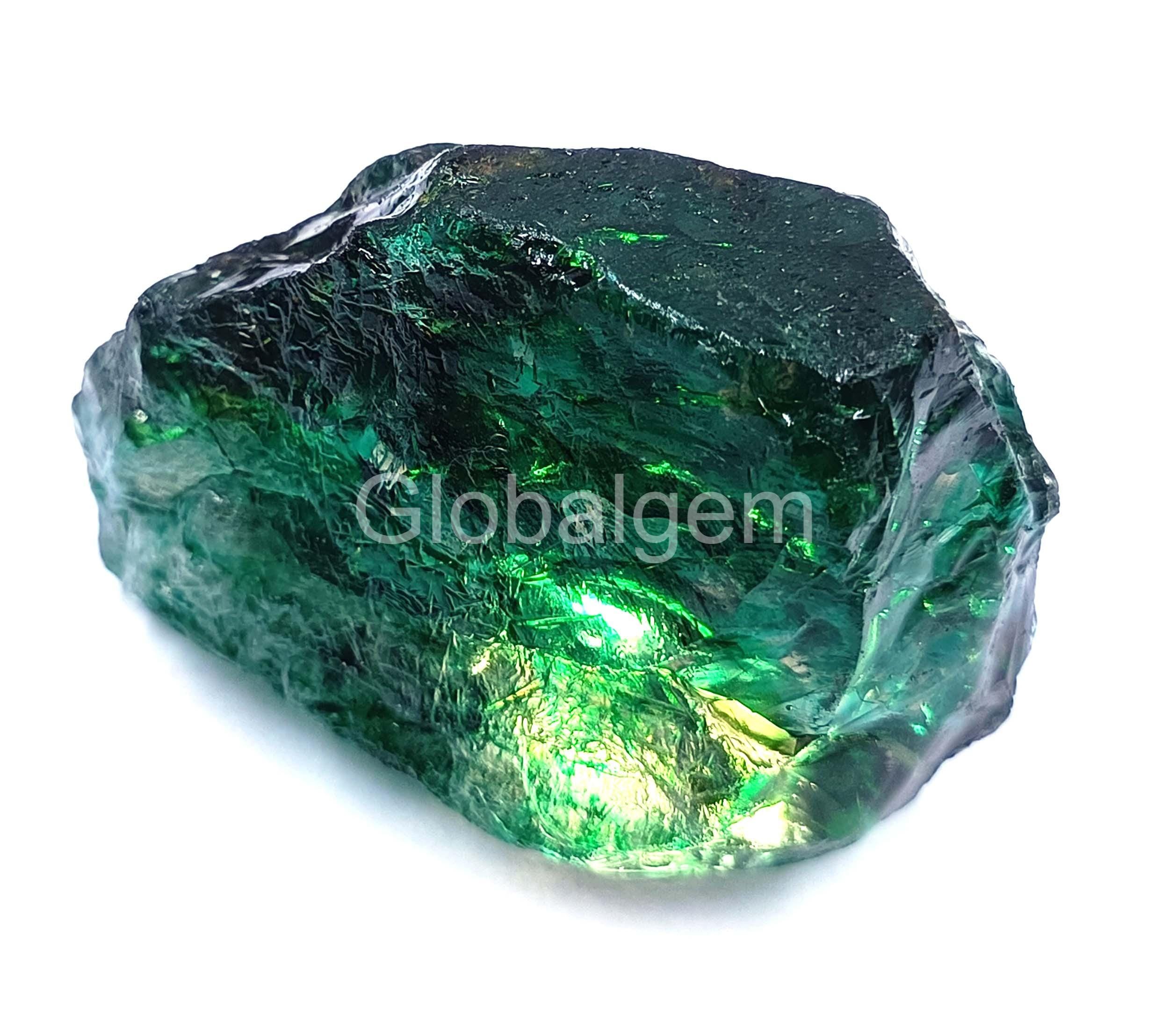 グリーンエメラルド 半透明 原石 天然 202.5カラット コロンビア産