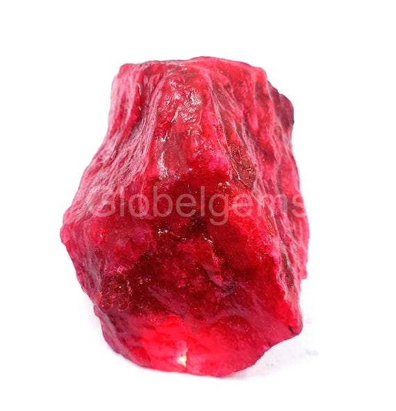 ÉNORME Rubis Rouge Naturel Brut 392,90 Carats - Pierre Précieuse Certifiée (Inde)