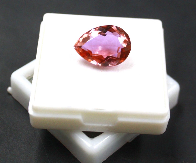 12.70 Ct Certified Natural AAA Grade Color Changing Alexandrite Pear Shape Gemstone Making For Ring NM1226