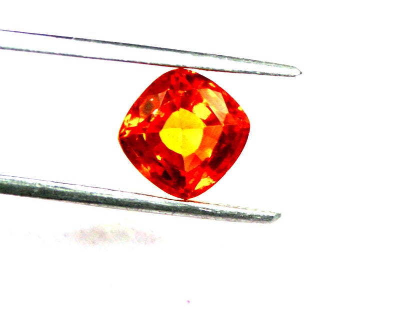 7.00 Ct Certified 100/% Natural A One Quality Orange Sapphire Cushion Shape Gemstone Making For Ring SD209