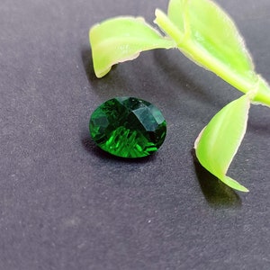 Green Emerald Stone 2.35 Carat Faceted Oval Shape Certified Transparent Loose  Gemstones 09x07x04 mm Making For Ring Size SKK