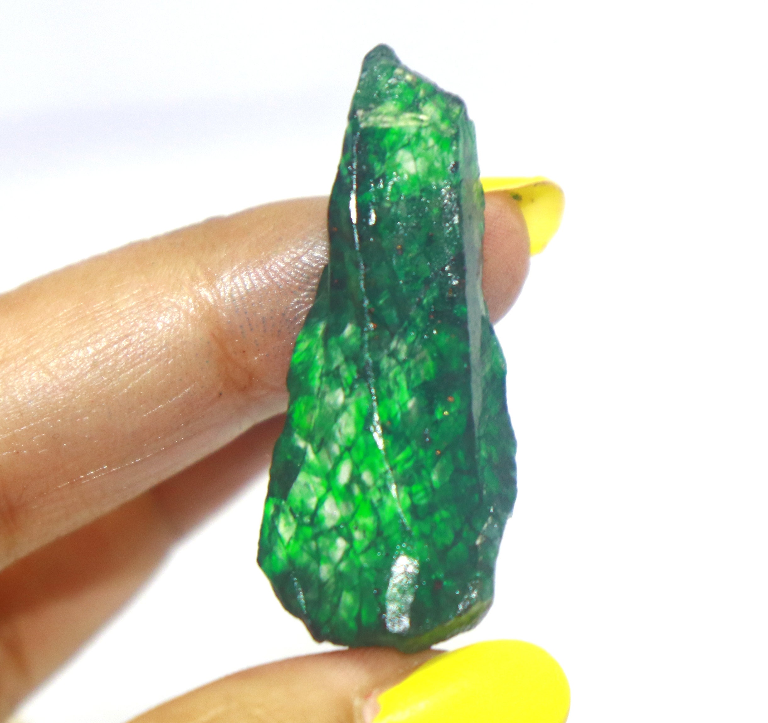 43.95 Ct Certified Natural Rock Emerald Rough Gemstone Etsy