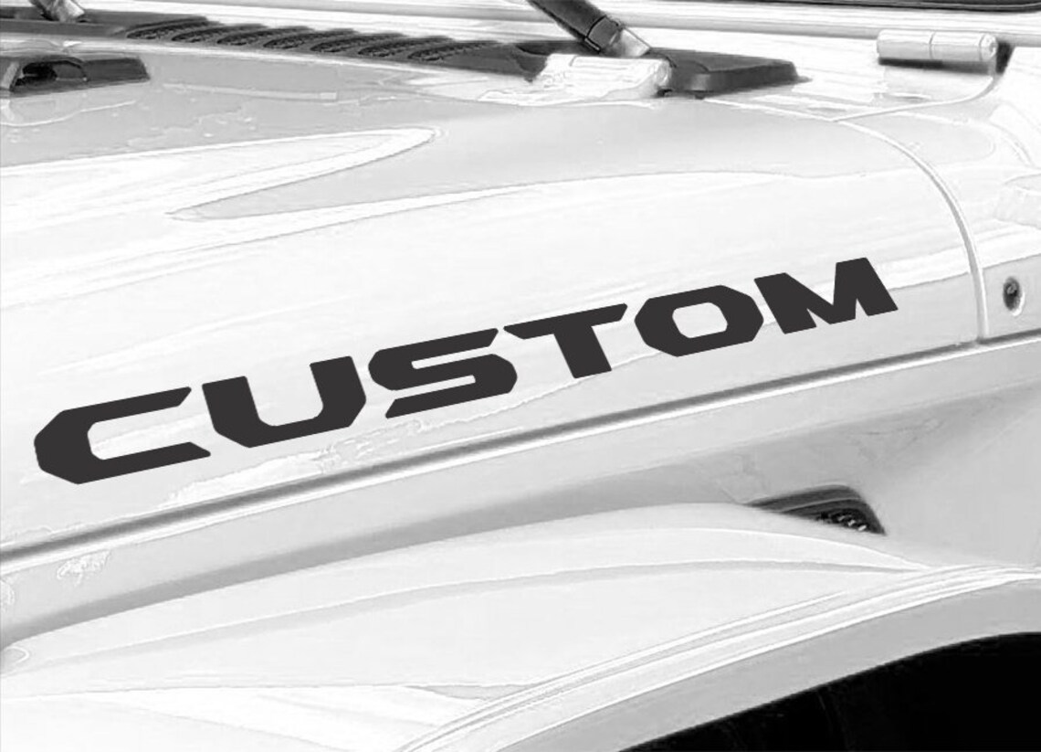 Jeep Custom Lettering Your Text Custom Lettering Decal. Fits Any Jeep Wrangler or Others ...