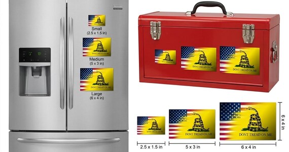US American flag Dont tread on Me fridge magnet 3 sizes to chose from
