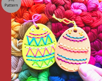 3D Printing Meets Embroidery STL Pattern: Easter Egg || 3D Printing File Digital File Instant Download || Teen/Adult Activity