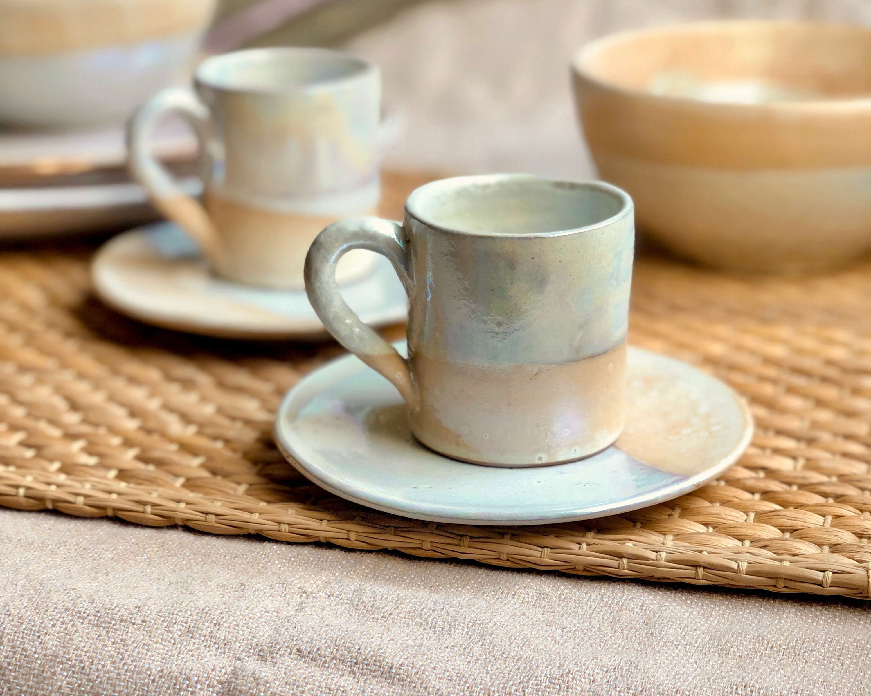 Turkey Espresso Cup And Dish Gold Mini Ceramic Coffee Cups Saucers