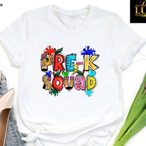 Pre-K Squad Shirt, Pre-K Teacher Shirt, Pre-K Crew T-Shirt, Pre-K Shirt, Back To School Shirt, First Day Of Pre-K Tee, Gift for Teacher
