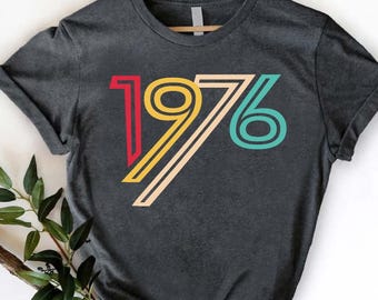 1976 Tshirt, 1976 Birthday Shirt Men, 50th Birthday Gifts for Women, 50th Birthday Tshirt, 1976 Retro Shirt, Born In 1976,Vintage 1976 Shirt
