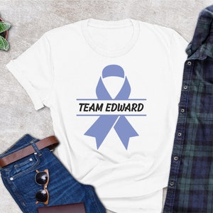 Stomach Cancer Shirt, Stomach Cancer Gift, Custom Stomach Cancer Shirt, Cancer Awareness Shirt, Periwinkle Ribbon, Team Family Cancer Gift