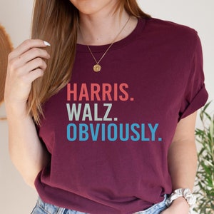 Madam President Election Shirt,Kamala Harris Walz Obviously Tshirt, Womens Voting Shirt, Liberal Democratic Rally Kamala Tee,Anti Trump Gift