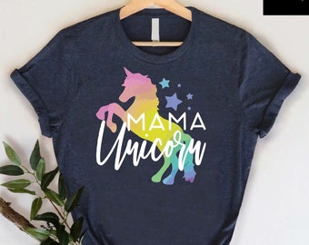 Unicorn Mom Shirt,,Mama Unicorn Shirt, Mother's Day Shirt, Gift for New Mom, Birthday Mama Gift Shirt, Pregnancy Announcement, New Mom Gift