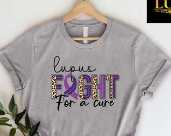 Lupus Fighter Shirt, Lupus Warrior Gifts, Lupus Support Shirt, Lupus Awareness Shirt, Lupus Support Gift Tee,Purple Ribbon Shirt,Lupus Gifts