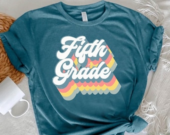 Fifth Grade Teacher Shirt,Retro Teacher Shirt,5th Grade Shirt for Girls,5th Grade Teacher Tshirt,Back to School Tee,Elementary School Shirt