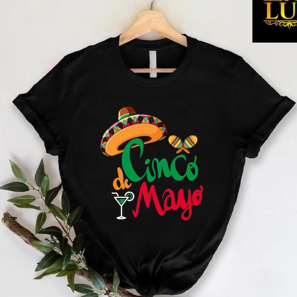 Sombrero Cinco de Mayo Shirt,Fiesta Gift Tee, Mexican Matching Shirt, Festival Crewneck, Drinking Shirt, May 5th Shirt, Hispanic Party Shirt