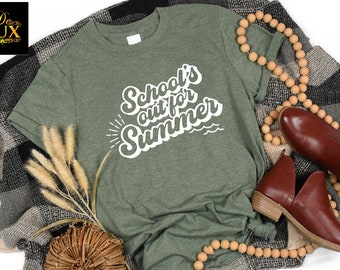 Retro Schools Out For Summer Tee,Last Day Of School Shirt,Last Day of School Gift for Teacher,Teacher Summer Tshirt,End Of the School Year