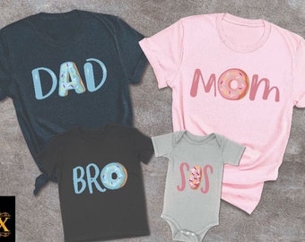 Family Donut TShirts,Donut Birthday Shirts,Family Birthday Tees,Donut One,Donut Theme Birthday Party Shirt, Donut Mom Shirt, Donut Dad Shirt