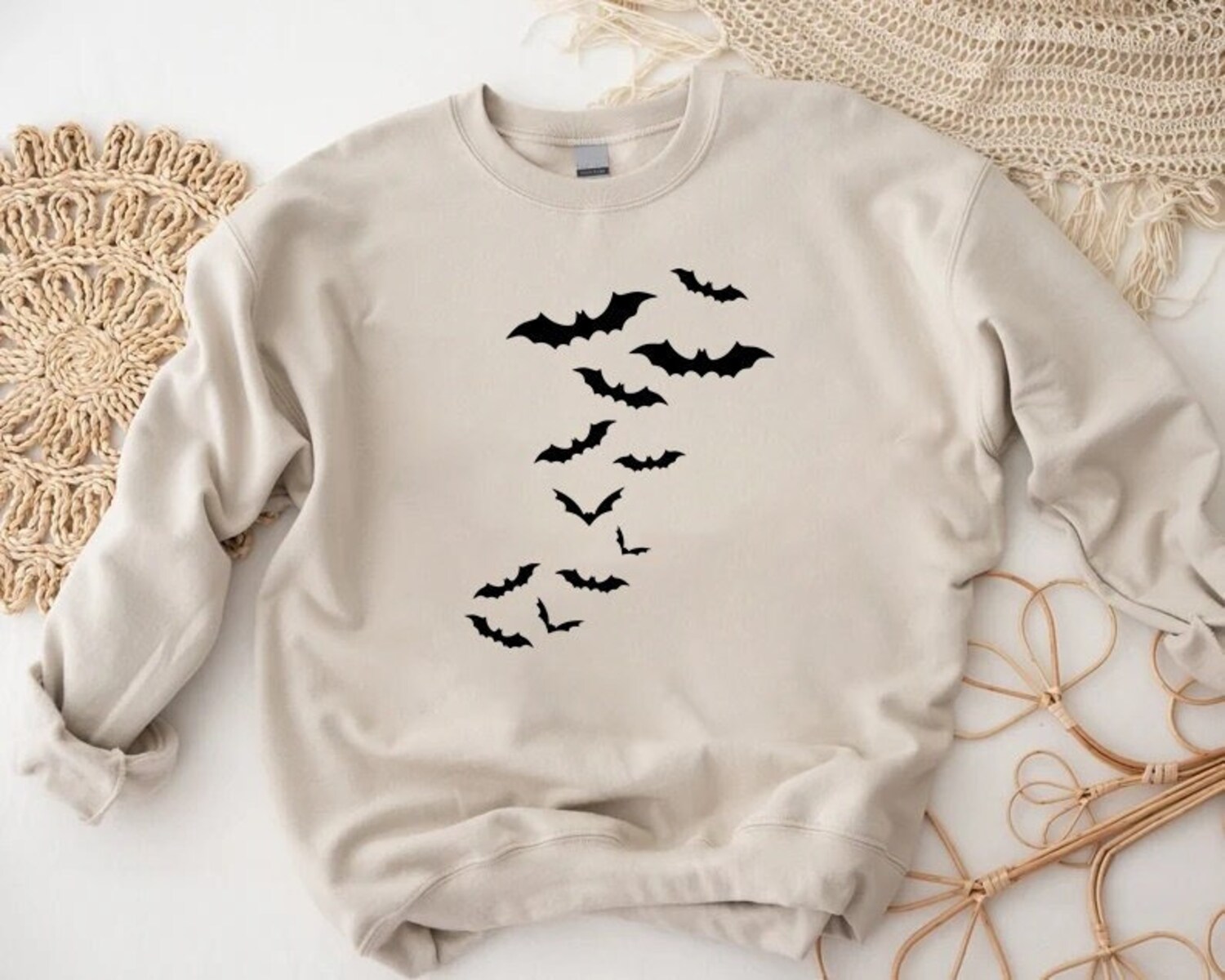 Bat Sweatshirt, Halloween Sweatshirt, Bats Halloween Outfit, Halloween Bats Sweatshirt, Spooky Season Sweatshirt, Women's Halloween Gift