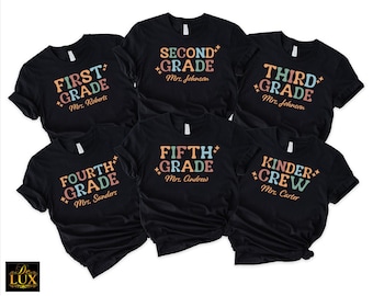 Custom Teacher T Shirt, Grade Teacher Team Shirt, Personalized Teacher Gift, Customized Name Teacher Tee,Back to School Tee,Gift for Teacher