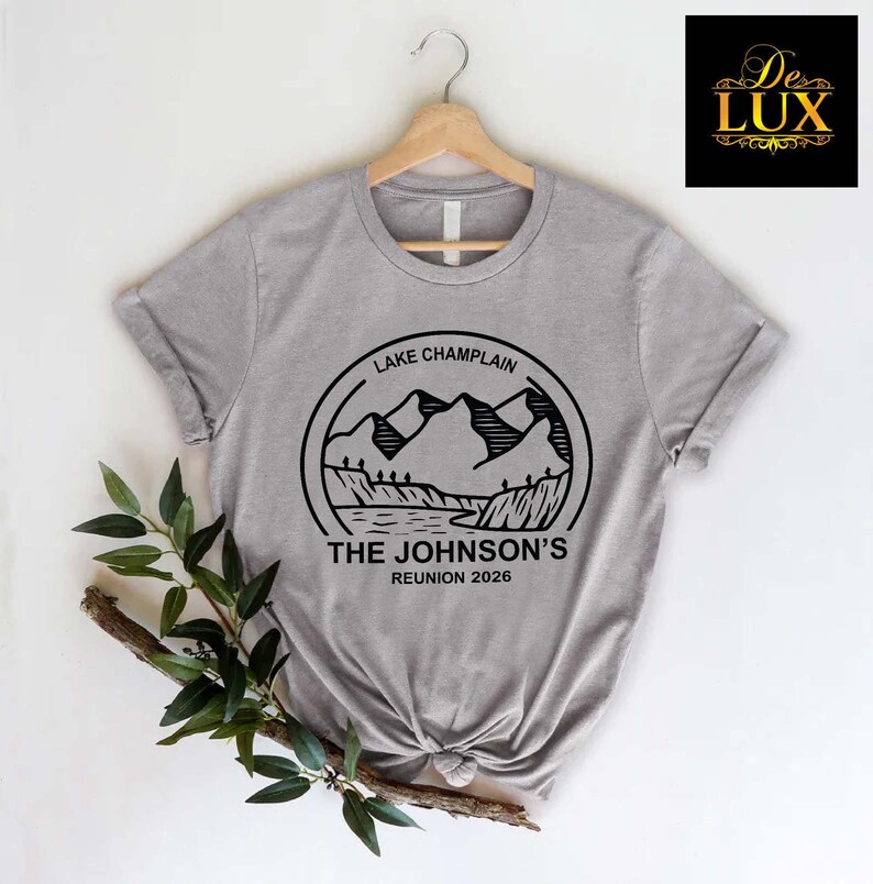 Custom Vacation Shirt,Lake Champlain Vacation Shirt,Family Reunion Tee,LakeTee,National Park Camping Trip Tee,Vacation Tee 2026,Mountain Tee Bild 5