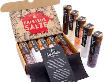 Hand-picked salt varieties set I 5 exquisite salts from all over the world as a perfect spice gift set for hobby cooks and salt lovers