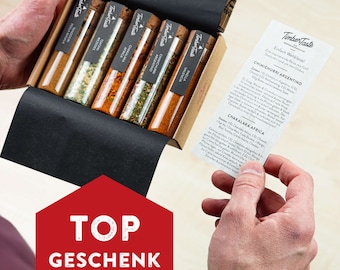 5 Gewürze aus aller Welt I Gewürze Geschenkset mit Gewürzlexikon (PDF) I Herrlich exotische Gewürze für Hobbyköche