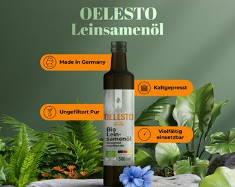 Bio Leinsamenöl 500ml kaltgepresst, ungefiltert aus Deutschland