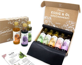 Fruchtiges Essig und Öl Geschenkset I 5 erlesene Essige & Speiseöle Geschenkset (5 x 40ml)