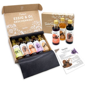 Nussiges Essig und Öl Geschenkset I 5 erlesene Essige & Speiseöle Geschenkset 5 x 40ml Bild 1