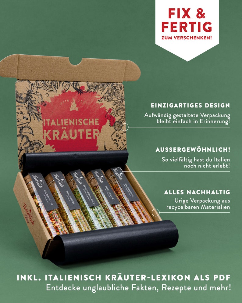 BBQ & Italien Geschenk-Set, 10 Spezialitäten aus aller Welt, perfektes Geschenkset für Hobbyköche Bild 2