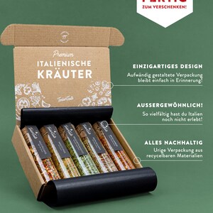 Italienische Kräuter Gewürzmischung 5 Italienische Gewürze Lexikon PDF in nachhaltiger Geschenkbox Bild 3