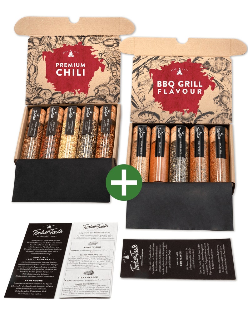 BBQ & Chili Geschenk-Set, 10 Spezialitäten aus aller Welt, perfektes Geschenkset für Grillliebhaber und Hobbyköche Bild 1