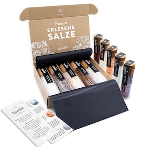 Salze der Welt - Gewürzset Geschenk für Frauen I 5 besondere Salze Set in nachhaltiger Geschenkbox