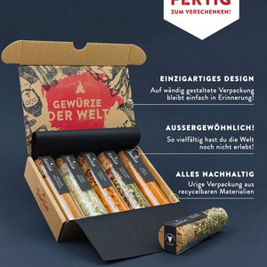 5 Gewürze aus aller Welt I Gewürze Geschenkset mit Gewürzlexikon PDF I Herrlich exotische Gewürze für Hobbyköche Bild 2