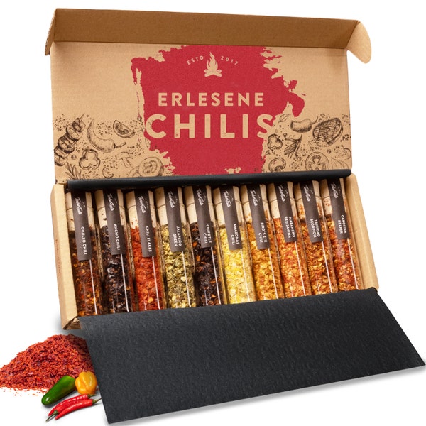 Scharfes Chili Gewürze Geschenkset BIS 700000 SCOVILLE 10er-SET mit vollem Schärfespektrum