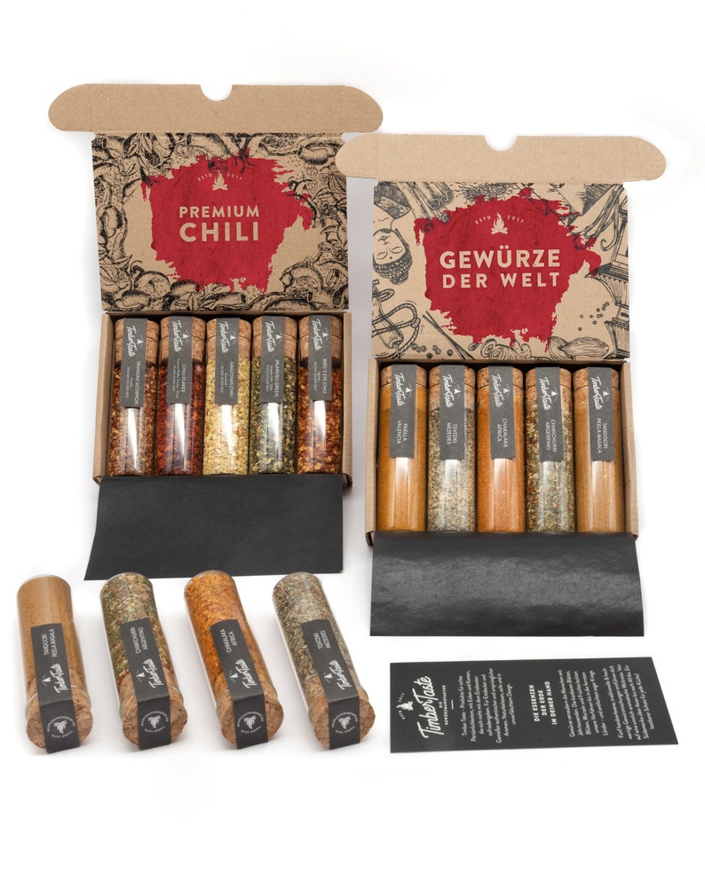Chili & Spices of the World Gift Set, 10 specialties from all over the world, perfect gift set for hobby chefs and spicy eaters image 1