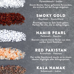 Hand-picked salt varieties set I 5 exquisite salts from all over the world as a perfect spice gift set for hobby cooks and salt lovers image 2