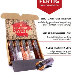 Handverlesenes Salzsorten Set I 5 erlesene Salze aus aller Welt als perfektes Gewürze Geschenkset für Hobbyköche und Salzliebhaber Bild 4