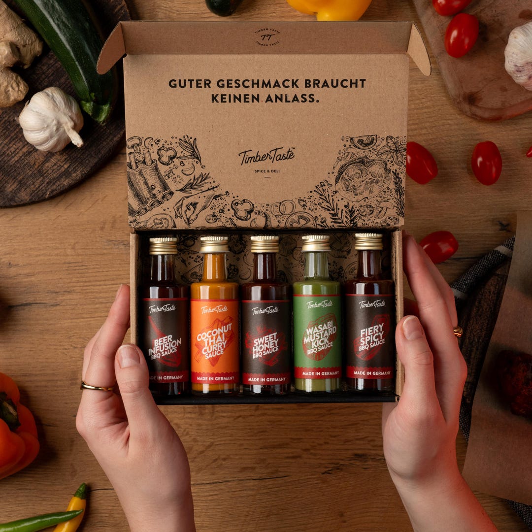 BBQ Sauce Gift Set [5 X 40 Ml] | Exotic BBQ Sauce Set | Delicious Sauce ...