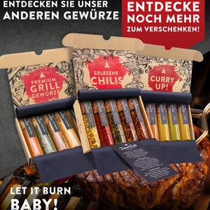 Chili & Grillgewürze Geschenkset Männer 10er Kombi-Set 5 erlesene Grill Gewürze 5 scharfe Chili Gewürze Set Bild 9