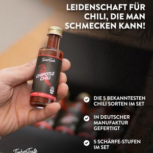 Chili Sauce Geschenkset 5 x 40 ml Hot Sauce Chili Set Scharfe Soßen Geschenk Set Bild 5