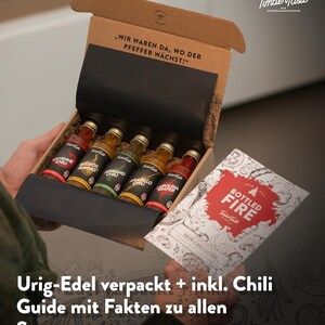 Chili Sauce Geschenkset 5 x 40ml Offroad Hot Sauce Chili Set Scharfe Soßen Geschenk Set Bild 2