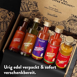 Chili Sauce Geschenkset 5 x 40 ml Exotic Hot Sauce Chili Set Scharfe Soßen Geschenk Set Bild 8