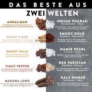 Salz & Pfeffer Geschenk-Set, 10 Spezialitäten aus aller Welt, perfektes Geschenk für Hobbyköche Bild 3