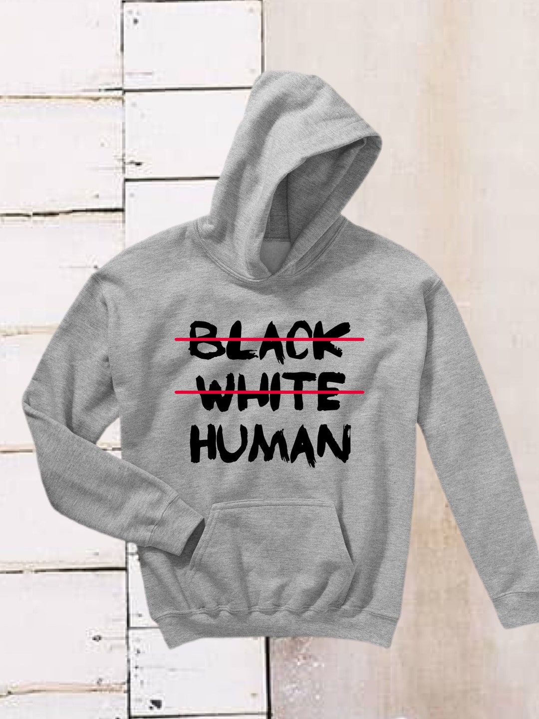 Racial equality hooded sweatshirt, human rights sweatshirt, equality ...